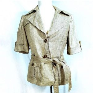 Ann Taylor Short-Sleeve Trench Coat